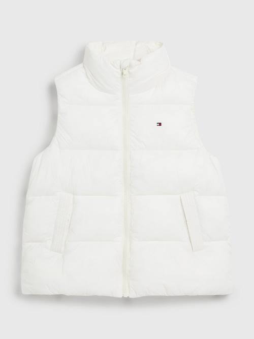 Tommy Hilfiger Puffer Zip-Thru Vest Jassen Meisjes Wit | TH704VQG