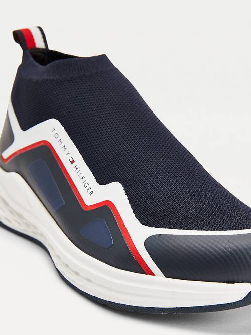 Tommy Hilfiger Pull-On Low-Top Sock Sneakers Jongens Blauw | TH723OBK