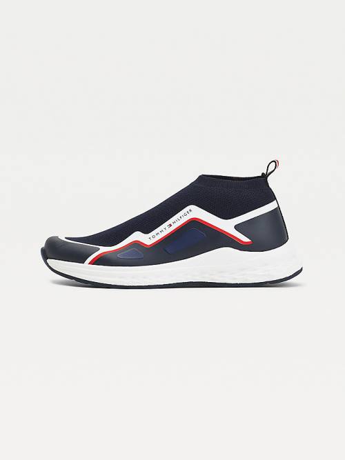 Tommy Hilfiger Pull-On Low-Top Sock Sneakers Jongens Blauw | TH723OBK