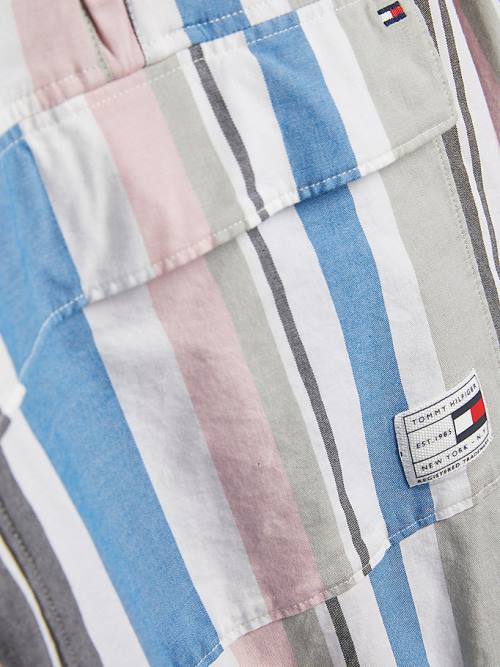 Tommy Hilfiger Pull-On Met Capuchon Stripe Overhemd Jongens Wit | TH381XOR