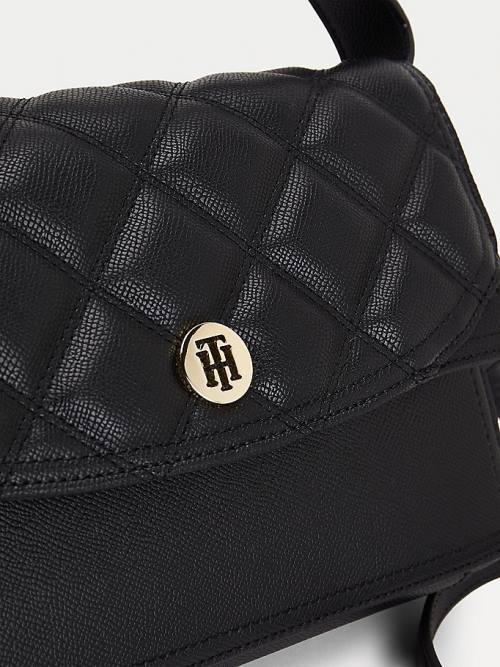 Tommy Hilfiger Quilted Crossover Tassen Dames Zwart | TH781PUO