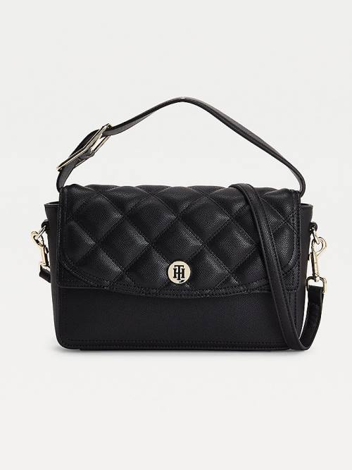 Tommy Hilfiger Quilted Crossover Tassen Dames Zwart | TH781PUO