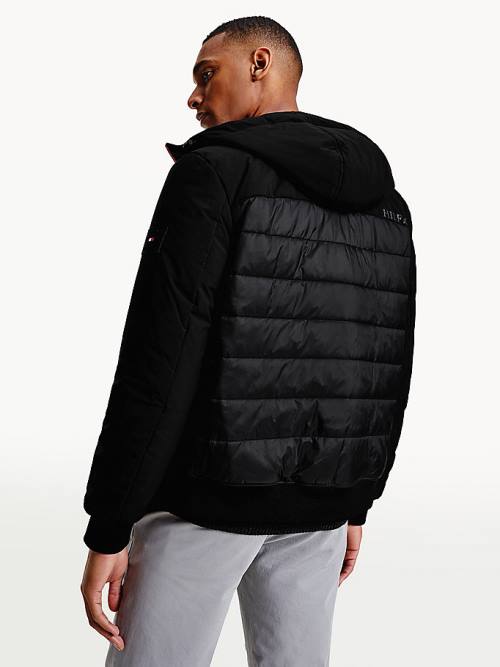 Tommy Hilfiger Quilted Panel Met Capuchon Jassen Heren Zwart | TH052GKX