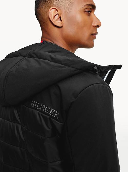 Tommy Hilfiger Quilted Panel Met Capuchon Jassen Heren Zwart | TH052GKX