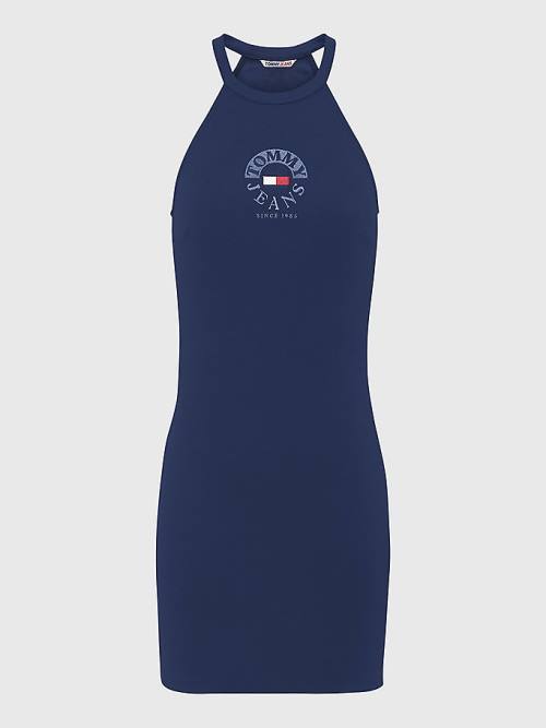 Tommy Hilfiger Racerback Bodycon Jurken Dames Blauw | TH472GAR