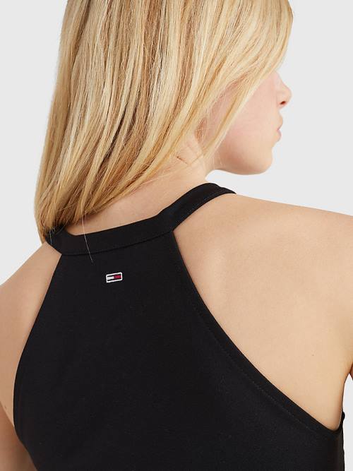 Tommy Hilfiger Racerback Bodycon Jurken Dames Zwart | TH579JPK