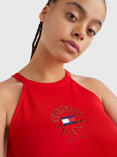 Tommy Hilfiger Racerback Bodycon Jurken Dames Rood | TH610AZM