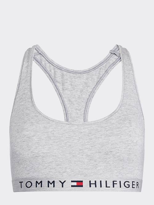 Tommy Hilfiger Racerback Scoop Neck Bralette Ondergoed Dames Grijs | TH105VEZ