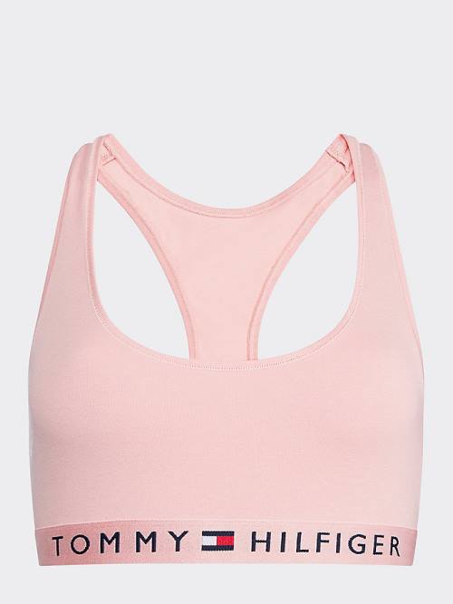 Tommy Hilfiger Racerback Scoop Neck Bralette Ondergoed Dames Roze | TH450SBN