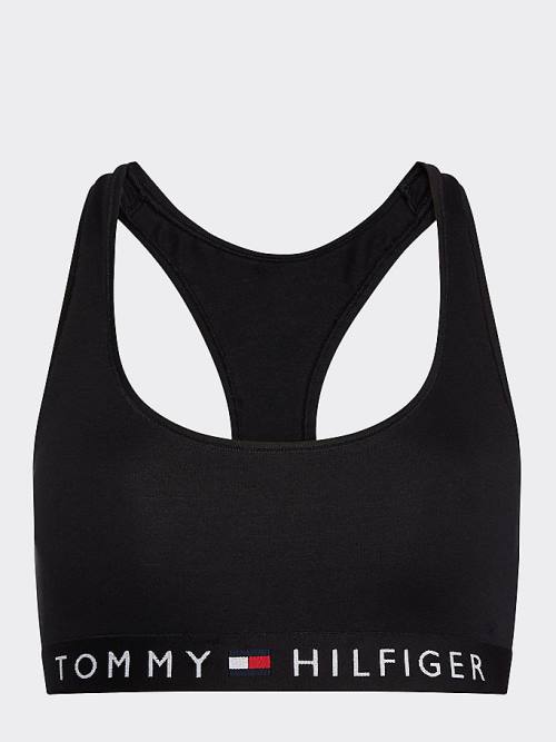 Tommy Hilfiger Racerback Scoop Neck Bralette Ondergoed Dames Zwart | TH835MFH