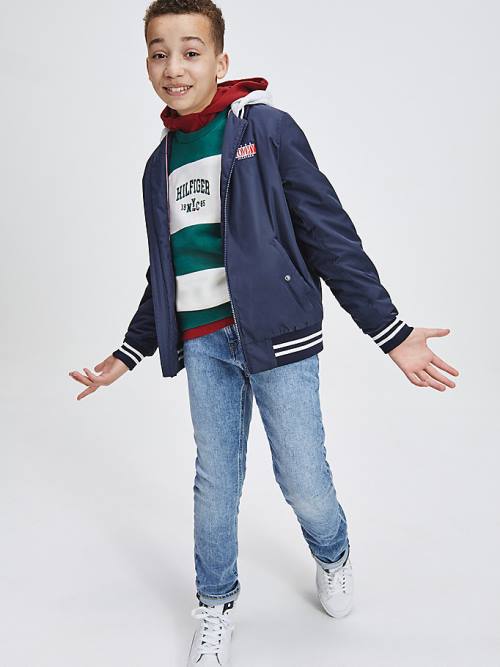 Tommy Hilfiger Recycled Bomber Jassen Meisjes Blauw | TH173QKZ