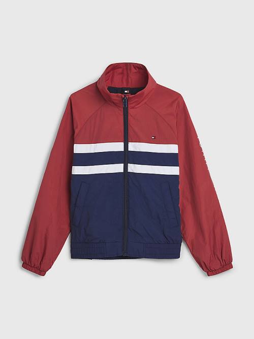 Tommy Hilfiger Recycled Colour-Blocked Track Jassen Meisjes Rood | TH107VBK