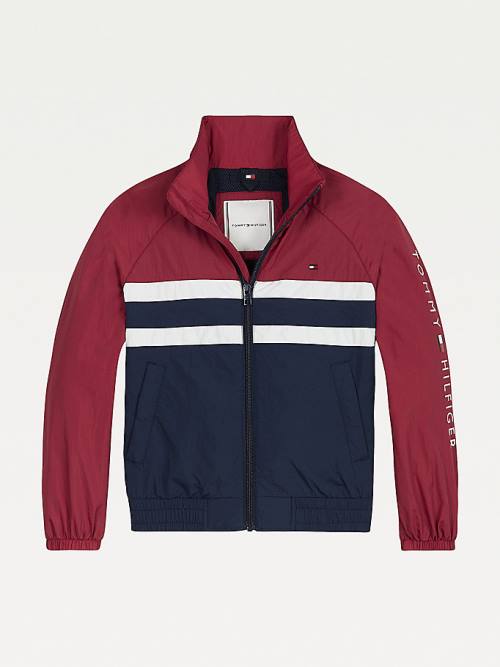 Tommy Hilfiger Recycled Colour-Blocked Track Jassen Meisjes Rood | TH107VBK