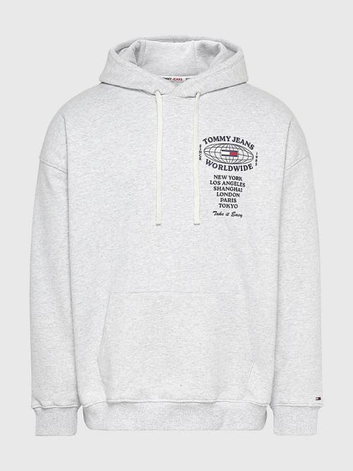 Tommy Hilfiger Recycled Logo Hoodie Heren Grijs | TH058JTV