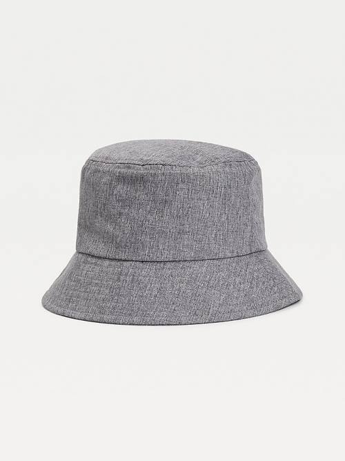 Tommy Hilfiger Recycled Melange Bucket Hoeden Heren Grijs | TH513PWV