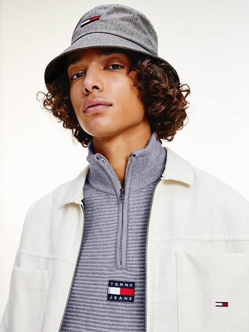 Tommy Hilfiger Recycled Melange Bucket Hoeden Heren Grijs | TH513PWV