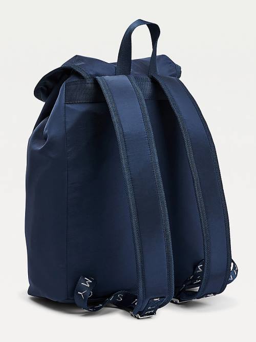 Tommy Hilfiger Recycled Nylon Badge Backpack Tassen Heren Blauw | TH589RSI