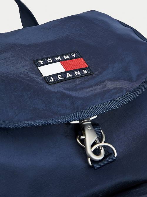 Tommy Hilfiger Recycled Nylon Badge Backpack Tassen Heren Blauw | TH589RSI