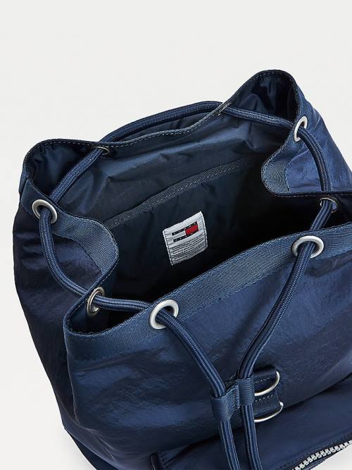 Tommy Hilfiger Recycled Nylon Badge Backpack Tassen Heren Blauw | TH589RSI