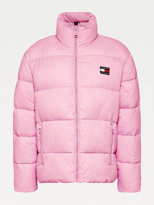 Tommy Hilfiger Recycled Nylon Puffer Jassen Dames Roze | TH056PRO