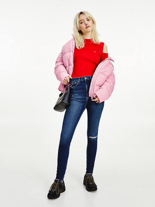 Tommy Hilfiger Recycled Nylon Puffer Jassen Dames Roze | TH056PRO