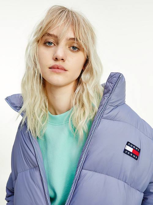 Tommy Hilfiger Recycled Nylon Puffer Jassen Dames Paars | TH062BZK