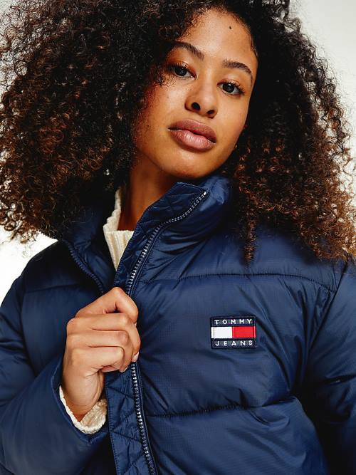 Tommy Hilfiger Recycled Nylon Puffer Jassen Dames Blauw | TH124EXD