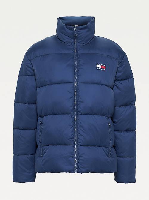 Tommy Hilfiger Recycled Nylon Puffer Jassen Dames Blauw | TH124EXD