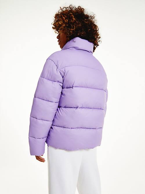 Tommy Hilfiger Recycled Nylon Puffer Jassen Dames Paars | TH158CWH