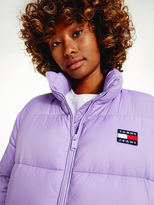 Tommy Hilfiger Recycled Nylon Puffer Jassen Dames Paars | TH158CWH