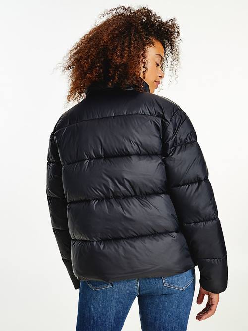 Tommy Hilfiger Recycled Nylon Puffer Jassen Dames Zwart | TH380MZQ