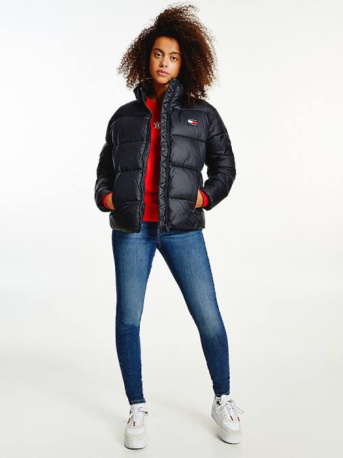 Tommy Hilfiger Recycled Nylon Puffer Jassen Dames Zwart | TH380MZQ