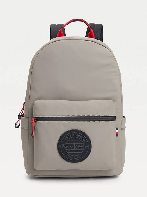 Tommy Hilfiger Recycled Polyester Signature Logo Backpack Tassen Heren Bruin | TH361PON