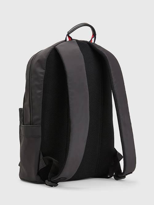 Tommy Hilfiger Recycled Polyester Signature Logo Backpack Tassen Heren Zwart | TH648CXB