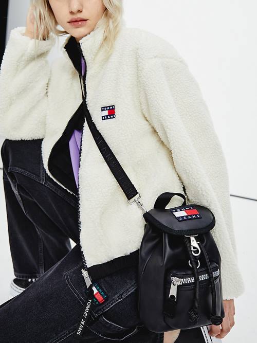 Tommy Hilfiger Recycled Reversible Sherpa Jassen Dames Zwart | TH302JZL