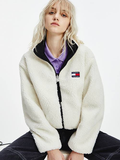 Tommy Hilfiger Recycled Reversible Sherpa Jassen Dames Zwart | TH302JZL