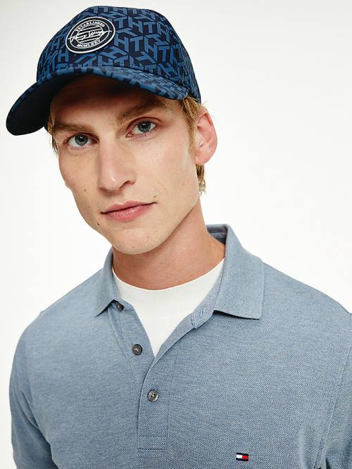 Tommy Hilfiger Recycled Signature Logo Cap Hoeden Heren Blauw | TH074JQN