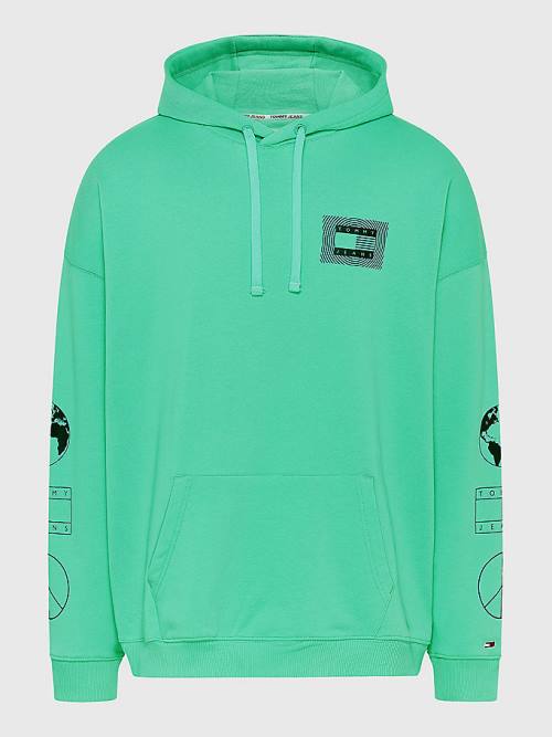 Tommy Hilfiger Recycled Unity Back Graphic Hoodie Heren Groen | TH412IOV