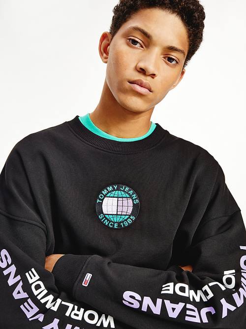 Tommy Hilfiger Recycled Unity Sweatshirts Heren Zwart | TH189DXH