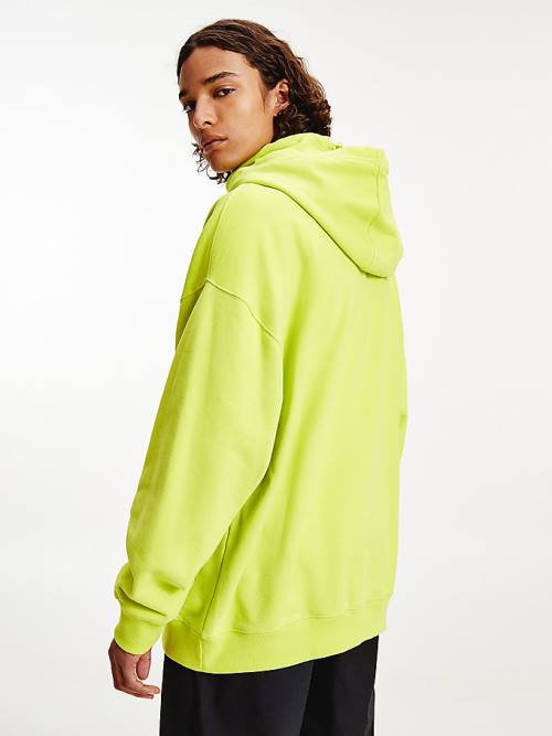 Tommy Hilfiger Reflective Logo Funnel Neck Hoodie Heren Groen | TH375BEN