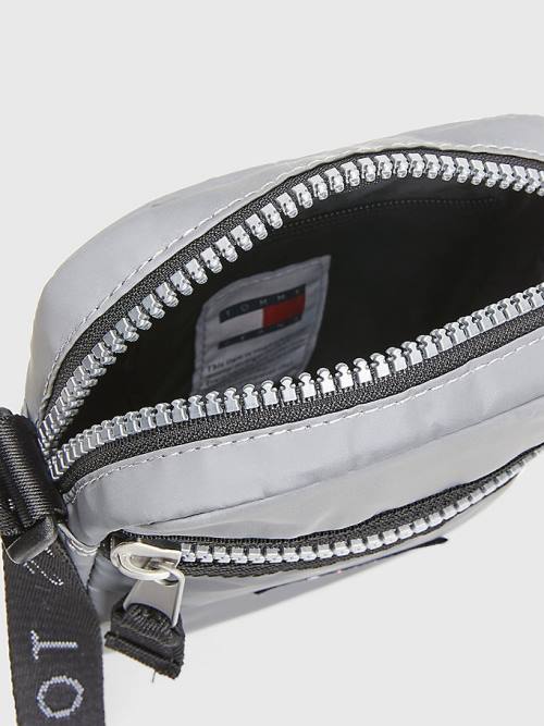 Tommy Hilfiger Reflective Tommy Badge Reporter Tassen Heren Grijs | TH245JAB