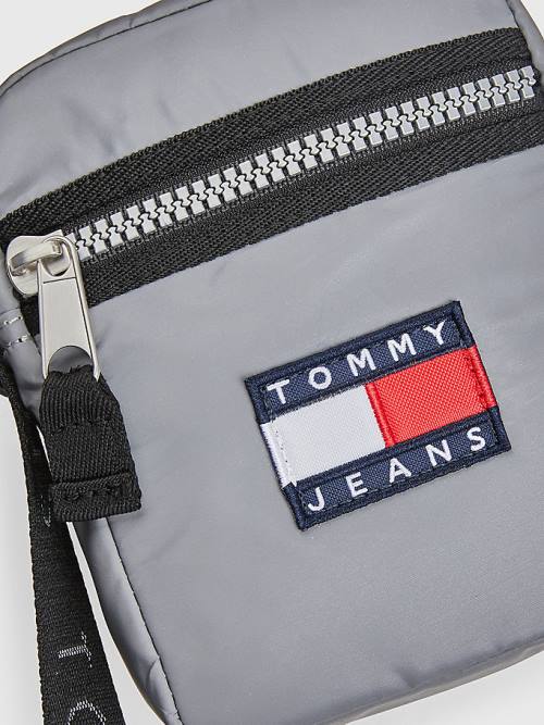 Tommy Hilfiger Reflective Tommy Badge Reporter Tassen Heren Grijs | TH245JAB