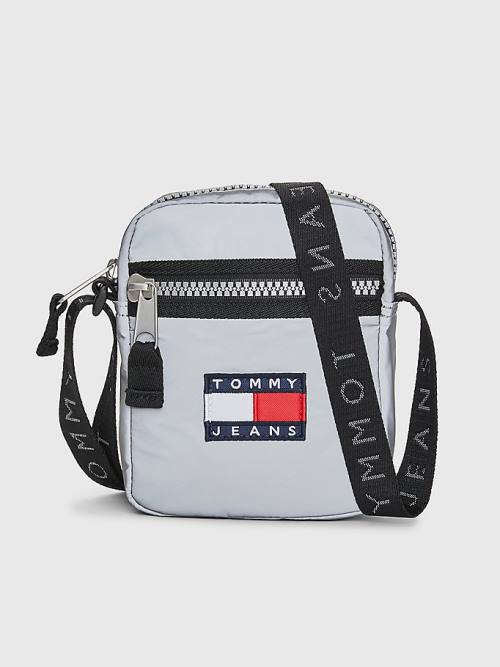 Tommy Hilfiger Reflective Tommy Badge Reporter Tassen Heren Grijs | TH245JAB