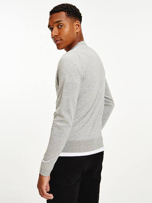 Tommy Hilfiger Regular Fit Crew Neck Jumper Truien Heren Grijs | TH874ODR