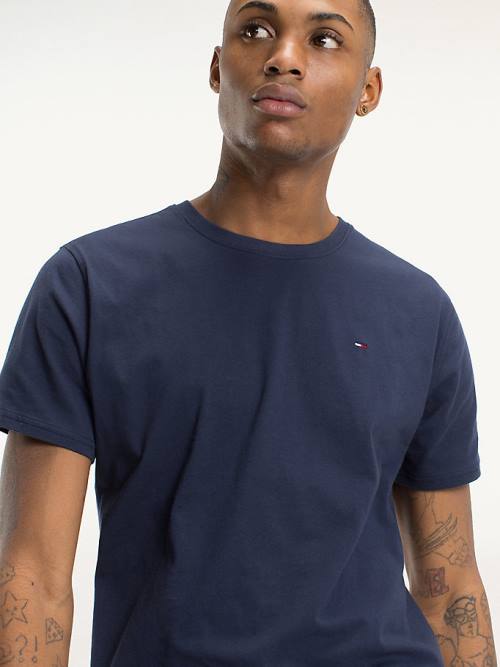 Tommy Hilfiger Regular Fit Crew T-shirts Heren Blauw | TH086UYZ