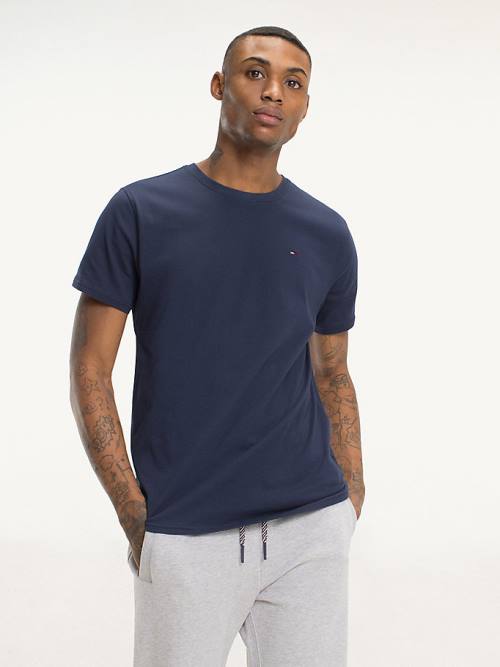 Tommy Hilfiger Regular Fit Crew T-shirts Heren Blauw | TH086UYZ