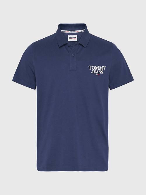 Tommy Hilfiger Regular Fit Jersey Poloshirt Heren Blauw | TH105RJC