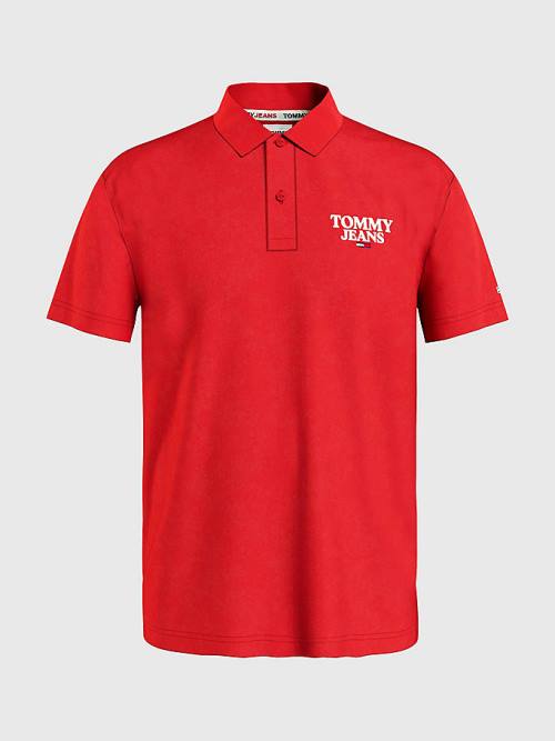 Tommy Hilfiger Regular Fit Jersey Poloshirt Heren Rood | TH143RTS