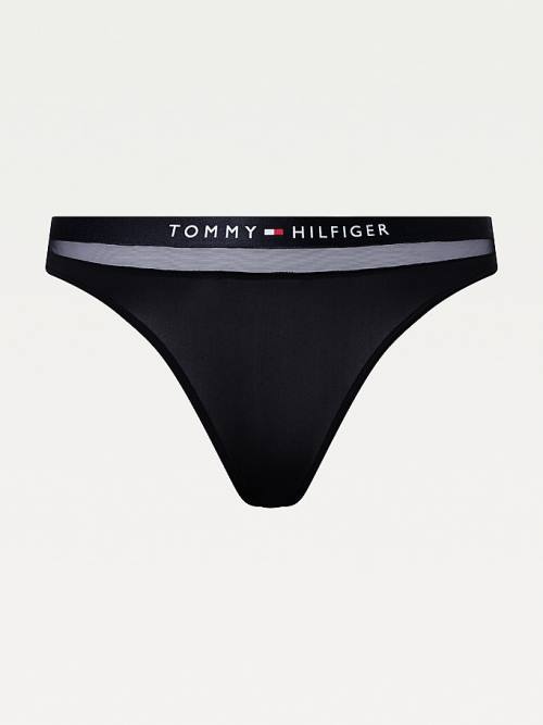 Tommy Hilfiger Regular Fit Mesh String Ondergoed Dames Blauw | TH942CLP