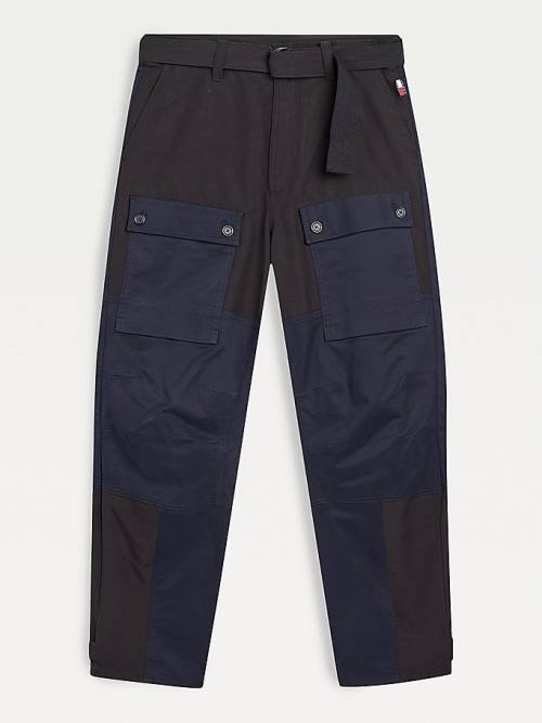 Tommy Hilfiger Relaxed Baggy Fit Cargo Broek Heren Zwart | TH378KLW